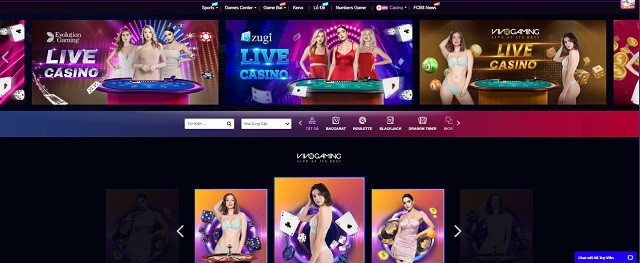 Live Casino – Sòng bài trực tuyến