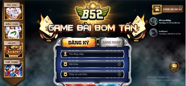 B52 CLub - Cổng game bài đổi thưởng bom tấn