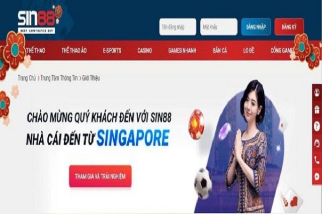 Sin88 – Thương hiệu nhà cái Singapore chính thức có mặt tại Việt Nam